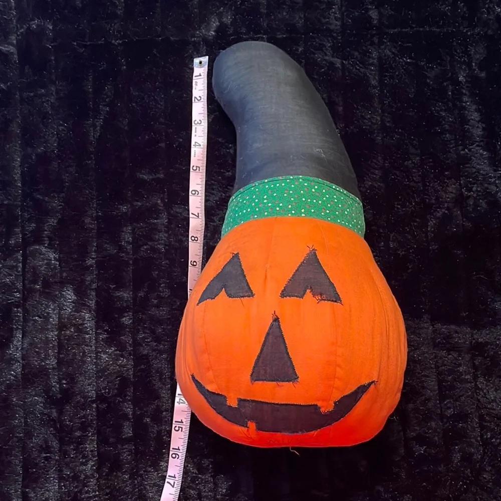 Vintage hand made Halloween pumpkin pillow decor